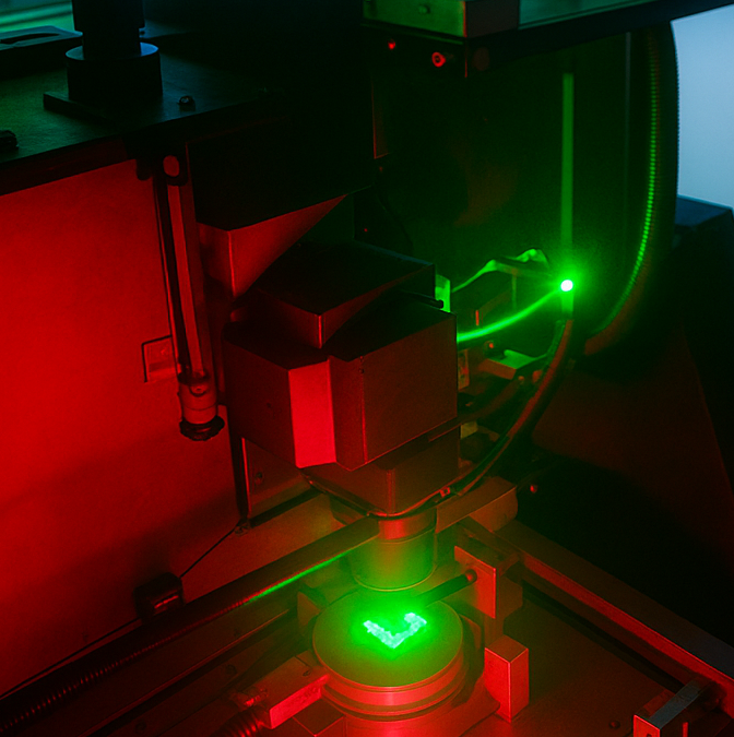 Resonanter Scanner von FEMOtech mit Spiegelelement und Elektronik